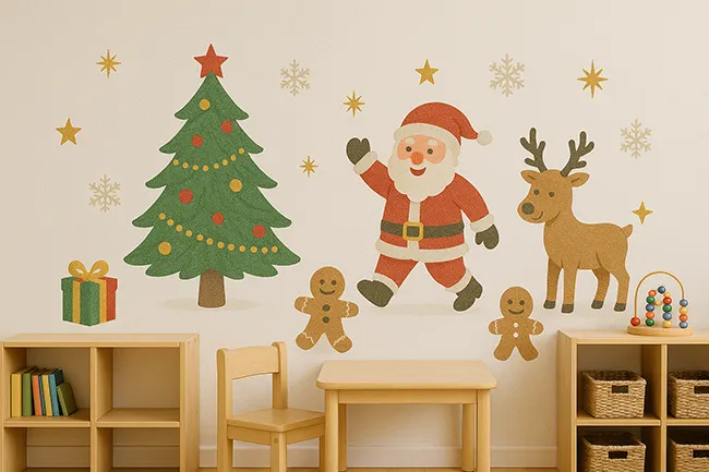 期間限定の壁面デザイン